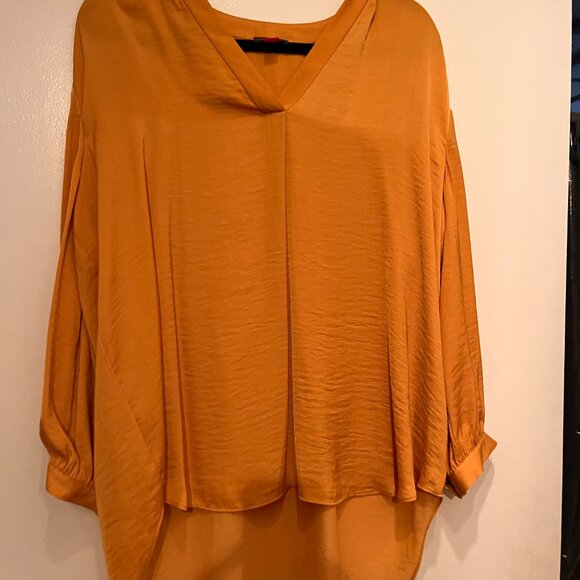 Vince Camuto Flowy Blouse - Mustard Colored - Size 1X (Plus Sized) - Picture 4 of 15